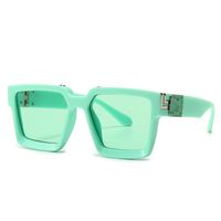 European And American Geometric Solid Color Large Model Square Sunglasses main image 4