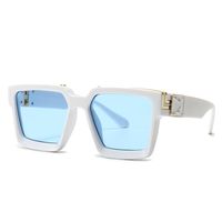 European And American Geometric Solid Color Large Model Square Sunglasses main image 3