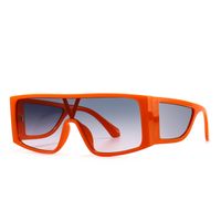 Retro Square Flat Top Geometric Sunglasses Big-name Sunglasses main image 5