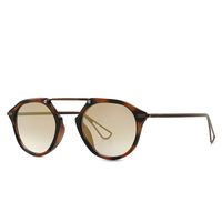 New Style Retro Round Frame Thin Leg Leopard Geometric Sunglasses main image 3