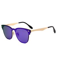 Einteilige, Flache Sonnenbrille Klassische Herren- Und Damensonnenbrille Im Gleichen Stil In Kontrastfarbe main image 3