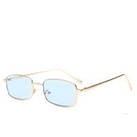 Capsule-shaped Narrow Retro Sunglasses European And American Catwalk Square Sunglasses main image 5