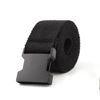 New Canvas Belt Automatic Smooth Buckle Trousers Nylon Casual Long Belt main image 6