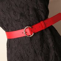 C Shape Alloy Women's Leather Belts main image 4