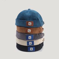 Fall/winter New Corduroy Hat Pu Logo Letter Hat main image 2