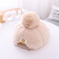 Autumn And Winter New Plush Hats Cute Children Brimmed Letter Caps main image 5