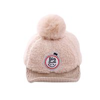 Autumn And Winter New Plush Hats Cute Children Brimmed Letter Caps main image 6
