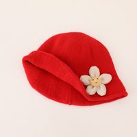 Autumn And Winter New Children's Sunflower Knitted Fisherman Hat Knitted Bag Set main image 4