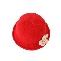 Autumn And Winter New Children's Sunflower Knitted Fisherman Hat Knitted Bag Set main image 6