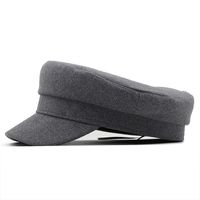 Autumn And Winter New Style Simple Solid Color Military Cap Retro Casual Wild Flat Cap Wholesale main image 4