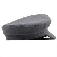 Autumn And Winter New Style Simple Solid Color Military Cap Retro Casual Wild Flat Cap Wholesale main image 5