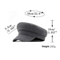 Autumn And Winter New Style Simple Solid Color Military Cap Retro Casual Wild Flat Cap Wholesale main image 6