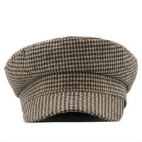 Autumn And Winter Navy Hat Houndstooth Retro Fashion British Cap Casual Wild Beret main image 4