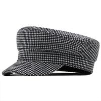 Autumn And Winter Navy Hat Houndstooth Retro Fashion British Cap Casual Wild Beret main image 6