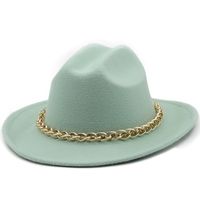 Chain Accessories Cowboy Hats Fall And Winter Woolen Jazz Hats Outdoor Knight Hats main image 6