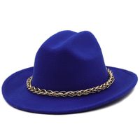 Chain Accessories Cowboy Hats Fall And Winter Woolen Jazz Hats Outdoor Knight Hats main image 5