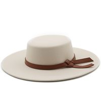 New Ring-shaped Flat-top Woolen Cloth Top Hat Fashion Flat-top Woolen Top Hat main image 4