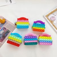 Primavera Y Verano Nueva Mochila Para Niños Bolsa De Silicona Con Burbujas De Color Caramelo Bolsa De Mensajero Linda Coreana main image 1