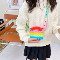 Spring And Summer New Children's Backpack Candy Color Bubble Silicone Bag Korean Cute Messenger Bag main image 5
