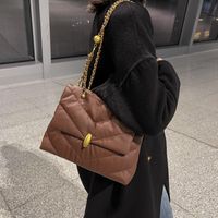 2021 New Fashion Casual Simple Autumn And Winter New Rhombus Chain Messenger Bag main image 3