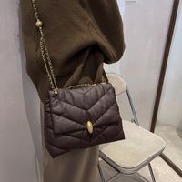 2021 New Fashion Casual Simple Autumn And Winter New Rhombus Chain Messenger Bag main image 4