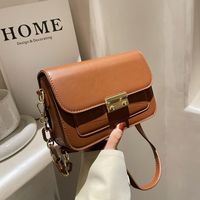 2021 New Fashion Shoulder Messenger Bag Casual Small Square Bag Texture Chain Bag main image 1