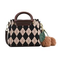 Plaid Small Bag 2021 New Casual One-shoulder Messenger Bucket Bag Simple Handbag main image 6