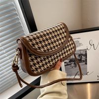 Autumn And Winter Houndstooth 2021 New Trendy Fashion Casual Shoulder Saddle Bag main image 1