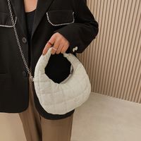 Portable Small Bag New Down Feather Cloud Fold Shoulder Bag Casual Light Underarm Bag main image 3