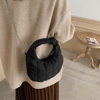 Portable Small Bag New Down Feather Cloud Fold Shoulder Bag Casual Light Underarm Bag main image 4
