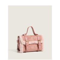 Pink Niche Wool Plush Bag Female Portable Messenger Pillow Bag main image 4