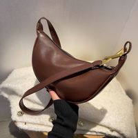 Temperament Handtaschen Neue Einfarbige Einfache Mode Beiläufige Tasche Einzelne Umhängetasche main image 2