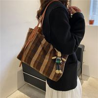 Bolso De Mano Con Textura De Bolso A Cuadros Coreano De Gran Capacidad, Nuevo Y Moderno main image 3