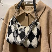 Simple Lattice Small Bag Winter Chain Female Bag Casual Shoulder Messenger Bag main image 4