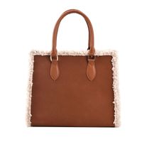Large-capacity Plush Tote New Fashion One-shoulder Frosted Handbag main image 6