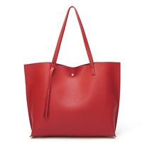 Large Pu Leather Fashion Bucket Bag Hander Bag main image 4