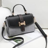 Korean Lattice Trendy Women's Fashion Messenger Bag Shoulder Bag main image 4