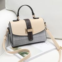 Korean Lattice Trendy Women's Fashion Messenger Bag Shoulder Bag main image 5