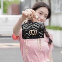 Pearl Handbag Pure Color Diamond Jelly Bag Cute Chain Bag main image 3