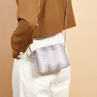 Fashion Horizontal Square Shape Zipper Plaid Soft Handle Bag main image 5