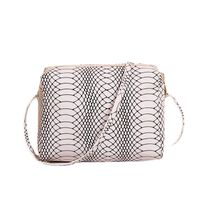 Fashion Horizontal Square Shape Zipper Plaid Soft Handle Bag main image 6
