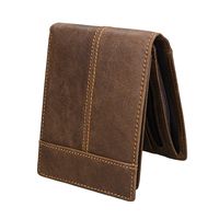 Leather Men's Wallet Rfid Crazy Horse Cowhide Short Wallet Anti-degaussing Retro Casual Coin Purse main image 4