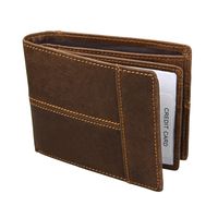 Leather Men's Wallet Rfid Crazy Horse Cowhide Short Wallet Anti-degaussing Retro Casual Coin Purse main image 1