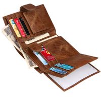 First Layer Cowhide Men's Wallet Retro Men's Wallet Rfid Fashion Wallet Leather Card Case main image 6