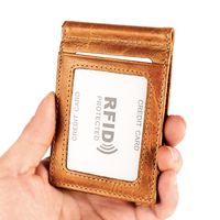 Classic Genuine Leather Modern Trend Money Clip Dollar Wallet main image 1
