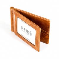 Classic Genuine Leather Modern Trend Money Clip Dollar Wallet main image 3