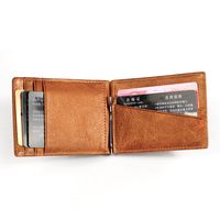 Classic Genuine Leather Modern Trend Money Clip Dollar Wallet main image 5