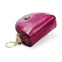 Multi-layer Simple Small Coin Purse Leather Coin Purse Double-layer Zipper Shell Small Card Bag main image 6