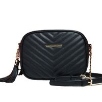 New Fashion Cross-body Bag Square Zipper Stripes Soft Surface Bag main image 6