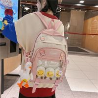 Cute Korean Version Of Large-capacity Hit Color Backpack main image 2
